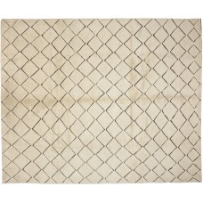 Darya Rugs One-of-a-Kind Moroccan Hand-Knotted Ivory Area Rug DYAR3717